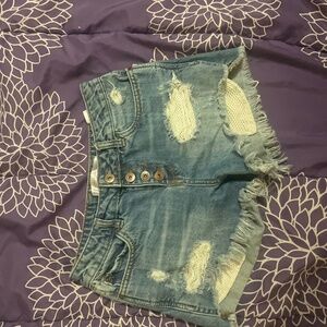 Ripped Jean shorts